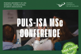 Grafika z nazwą konferencji 1st PULS-ISA MSc Conference